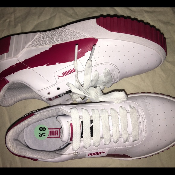 Red and white puma Cali brushed NWOT size 8.5 wmns - Picture 7 of 7